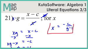 3x + y = 12 solve for y. Kutasoftware Algebra 1 Literal Equations Part 3 Youtube