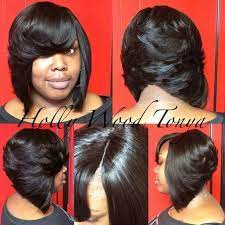 Image Result For Feather Bob Haircuts For Black Women Quick Weave Hairstyles Weave Bob Hairstyles Layered Bob Hairstyles