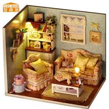 Sevimli Odasi Diy Bebek Evi Minyatur Ahsap Dollhouse Miniaturas Mobilya Oyuncak Evi Bebek Oyuncaklar Icin Noel Ve Dogum Gunu H Bebek Evleri Minyaturler Mobilya