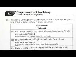 Pinjaman peribadi & kad kredit. T3 B3 11 Pengurusan Kredit Dan Hutang Youtube