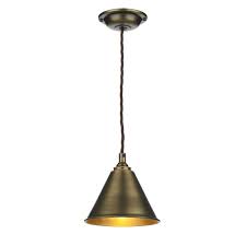 Maybe you would like to learn more about one of these? Industrial Style Single Ceiling Pendant Light In Antique Brass