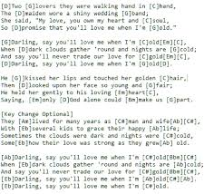 Darling Say You Ll Love Me When I M Old Lyrics And Chords Irish Folk Songs