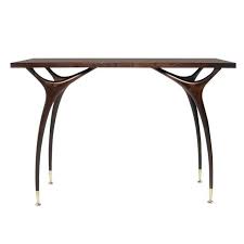 Crescent Collection Console Table In Stained Mahogany 1stdibs Com Console Table Sculptural Furniture Modern Console Tables