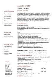 Cv examples see perfect cv samples that get jobs. Music Teacher Cv Template Job Description Resume Curriculum Vitae Job Application