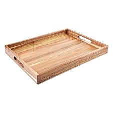This gorgeous etched tray sits atop a coffee or accent table, primed for serving a pitcher of sweet tea for afternoon enjoyment. 14 Inches Wooden Serving Tray With Handles Rustic Paulownia Wood Coffee Table Tray Serving Dishes Trays Platters Kitchen Dining Rayvoltbike Com