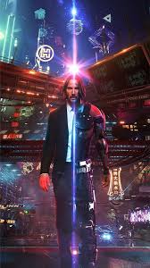 John Wick As Cyberpunk Cyberpunk 2077 Keanu Reeves John Wick Keanu Reeves