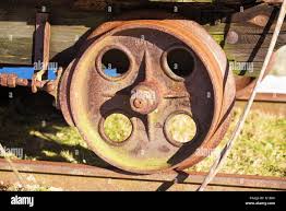 Railway wagon wheel hi-res stock ...