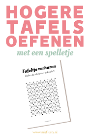 Tafels Oefenen Met Een Spelletje Gratis Printable Tafels Oefenen Oefeningen Activiteiten Voor Peuters