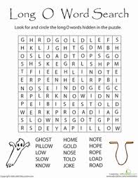 Free, printable long vowel sounds activity sheets for children in kindergarten and first grade. Long O Word Search Worksheet Education Com