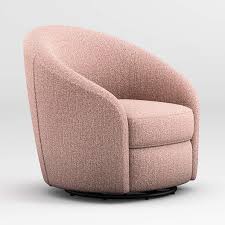 Fashion office computer chair swivel rotate office seat slipcover pink. June Blush Upholstered Swivel Glider Crate And Barrel