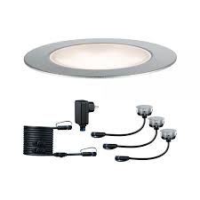 Paulmann Plug Shine Floor Eco Padloba Sullyesztett Kulteri Lampatest Szett Trafoval Beepitett Szabalyozhato Led Vilagitassal 24v Ip65 3000k 3x1w Rozsdamentes Flooring Ceiling Lights 3000k