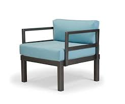 Telescope Casual Furniture Ashbee Aluminum Sectional Cushion Arm Chair With 2 Detachable Connection Clip Casual Furniture Lounge Chair Outdoor Telescope Casual