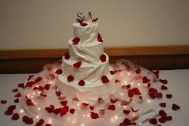 Red Rose Petal Wedding Cake Rose Petals Wedding Cake Wedding Cakes Wedding Cake Roses