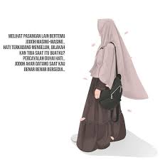 Sketsa gambar kartun muslimah bercadar. Gambar Kartun Muslimah Bercadar Berpasangan Romantis Nusagates