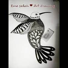 eme salah art drawing doodles doodle zentangle bird black fine art drawing art drawings art