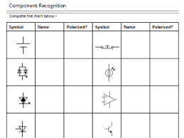 design technology electronic component recognition worksheet