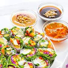 Maybe you would like to learn more about one of these? Vegetarian Summer Rolls With 3 Dipping Sauces Drive Me Hungry