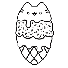 Free printable ice cream coloring pages for kids. Pusheen Ice Cream Coloring Page Free Printable Coloring Pages For Kids