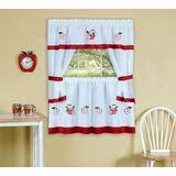 red tier valances & kitchen curtains
