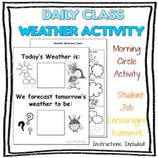 Daily Weather Chart Back To School Bulletin Board Activity