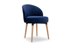 Les fauteuils de style directoire sont caractérisés par des dossiers à crosse, s'enroulant sur l'arrière ou à cornes, s'élargissant des accoudoirs au sommet et des pieds antérieurs fuselés et tournés. Bleu Chaise Fauteuil Design Rembourree De Salle A Manger Bureau Moderne Ebay