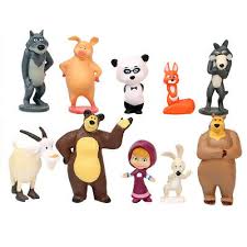 Check spelling or type a new query. New 10pcs Masha And The Bear Action Figure Cartoon Characters Fun Gift Doll Toys Ebay