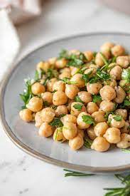 Simple Lemon Chickpea Salad Recipe Pea Salad Recipes Salad Dishes Vegan Salad Recipes