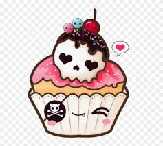 These cute desserts look just as sweet as they taste. Kawaiicupckake Cupcake Skull Kawaii Cupcake Hd Png Download 559x673 3332127 Pngfind