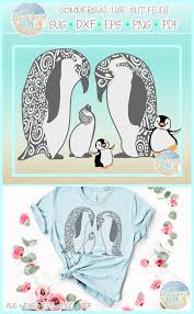Download Penguin Mandala Zentangle Svg Files For Cricut Silhouette Etsy
