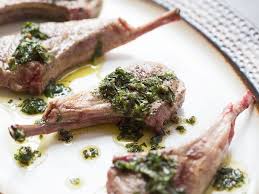 Lamb Chops With Mint Salsa Verde A Mediterranean Condiment Flavored With Anchovies Capers And Herbs Partners Nic Lamb Recipes Grilled Lamb Chops Lamb Chops