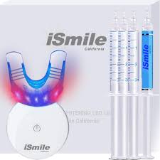 Ismile Wireless Teeth Whitening Kit For Sensitivity Powerful Red Blue Led Light Professional 35 Carbamide Peroxide 3x Desensitizing Gel Syringes X1 Batteries Included Ismile California Walmart Com Walmart Com