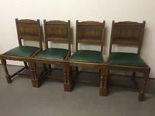 4 X Vintage 1930 S 1940 S Traditional Oak Dining Chairs Shaped Legs Carved Backs Oak Dining Furniture Oak Dining Chairs Traditional Dining Rooms