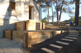 Maconnerie Traverse Bois Amenagement Jardin Idee Amenagement Jardin