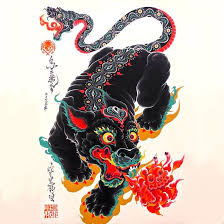 Gorgeous Japanese Panther With A Snake Instead Of A Tail Style Oriental Tags Best Awesome Great Japanese Tattoo Art Japanese Art Japanese Artists