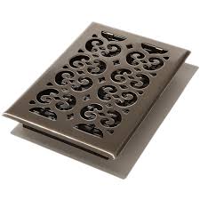 Decor Grates 6 In X 10 In Scroll Nickel Floor Register Floor Registers Flooring Decor