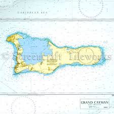 Islands Grand Cayman Nautical Chart Decor
