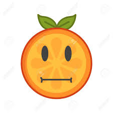 The last two are supposed to resemble caterpillars. No Words Straight Face Emoji No Words Feeling Orange Fruit Emoji Royalty Free Cliparts Vectors And Stock Illustration Image 83918792