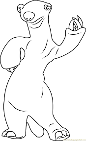 Free printable ice age coloring pages. Sid Say Hi Coloring Page For Kids Free Ice Age Printable Coloring Pages Online For Kids Coloringpages101 Com Coloring Pages For Kids