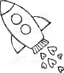 Then draw the basic shape of the rocket body as shown in red in the image above. Easy Space Rocket Drawing Novocom Top