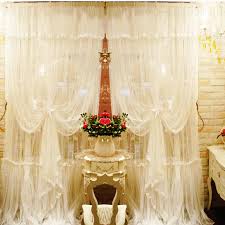Romantische Spitze Vorhang Mittelmeer Fenster Screening Wohnzimmer Gardinen Voile Doppelschicht Tull Cortina Hochzeit Dekoration Tulle Cortina Curtains Mediterraneancurtain Voile Aliexpress