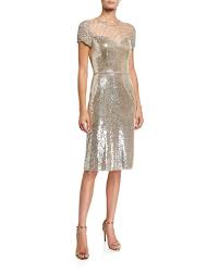 Cap Sleeve Knee Length Dress Neiman Marcus