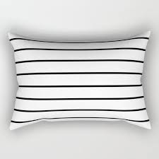 Black And White Striped Pillow Shams Buy Black And White Stripes Thin Black Wide White Rectangular Pillow By Whisperavenue Worldwide Shipping Availabl In 2020 Rectangular Pillow Stripes Pattern Pillows