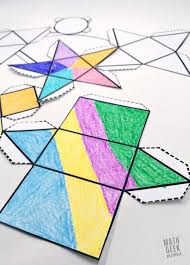 Foldable 3d Shapes Free Printable Nets Math Art Projects 3d Shapes Worksheets Shapes Worksheets