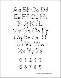 chart manuscript alphabet aa zz with dots zb style font