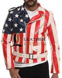Pin By Leathers Jackets On American Flag Leather Jacket Leather Jacket Jackets Satin Jackets