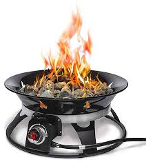 Amazon Com Outland Firebowl 863 Cypress Outdoor Portable Propane Gas Fire Pit With Cover Carry Kit 21 Gas Firepit Fire Pit Cover Portable Propane Fire Pit