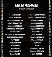 Nominados Al Balon De Oro 2021 La Lista Completa De Candidatos Al Premio Benzema Pedri As Com
