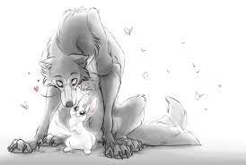 Wolf and rabbit by Deygira-Blood -- Fur Affinity [dot] net