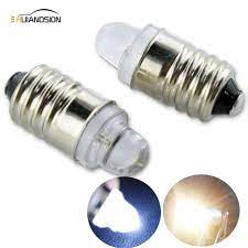 2pcs e10 led flashlight bulb lamp 3v 12v led bulb replacement flashlight torch bulb 3 volt screw bulb review led bulb led flashlight 12v led