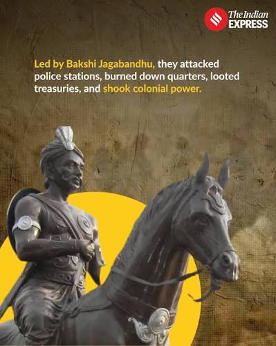 The 1817 Paika Rebellion in Odisha, led by Commander Bakshi Jagabandhu, stands as India's first major armed uprising against British rule. While Bakshi Jagabandhu orchestrated the mass movement, records within the Odisha